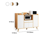 Sideboard di ristoro ingegnerizzato in stile contemporaneo con base in legno massiccio