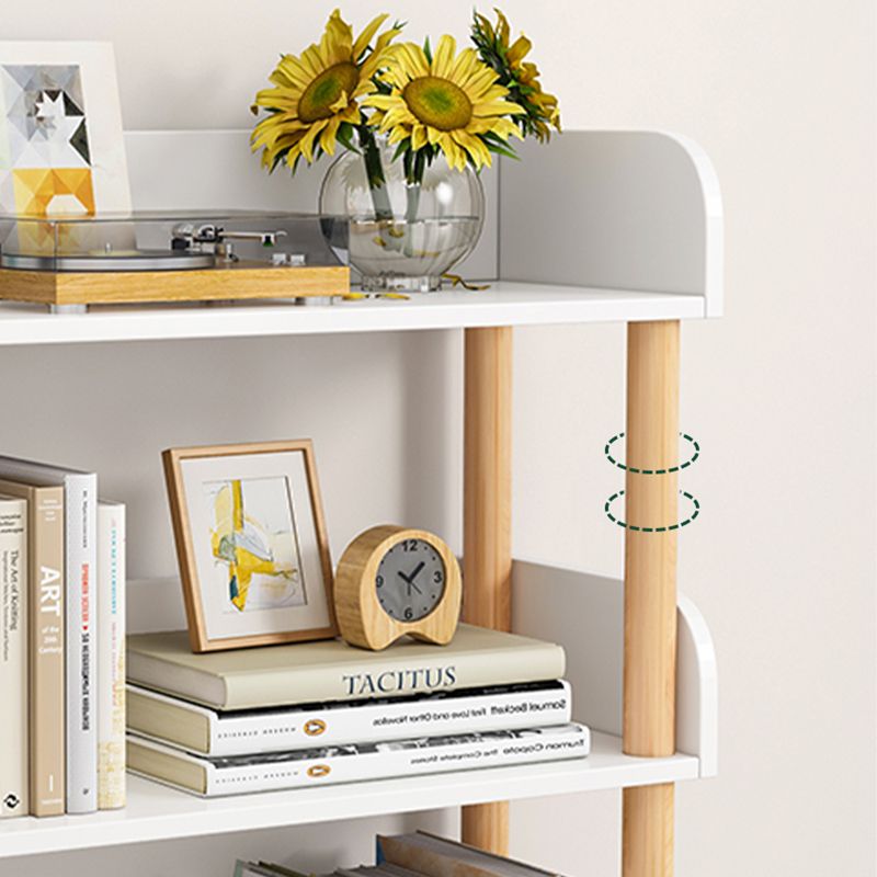 Moderne stijl boekenplank open rug verticaal ontworpen houten boekenkast