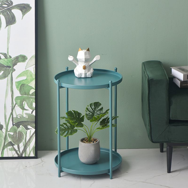 ミッドセンチュリーラウンドトレイトップサイドエンドテーブル4脚サイドテーブル