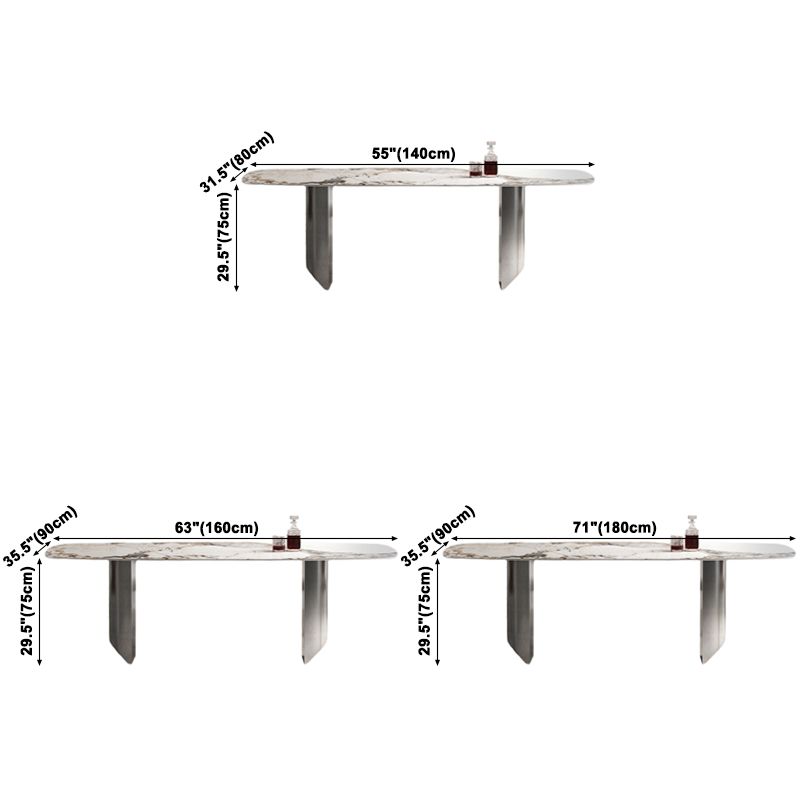 Rectangle Sintered Stone Dining Table Modern Table in White with Metal Double Pedestal Clearhalo ' dining_table' 'Dining Tables & Seating' 'Dining Tables' 'furn' 'furn_dining_table' 'Furniture' 'furniture_dining_table' 'Kitchen & Dining Furniture' 'kitchen&dining_furn' 'kitchen' 'kitchen_dining_table' 1200x1200_933e2950-0bb1-41e6-9aff-a20049549c62
