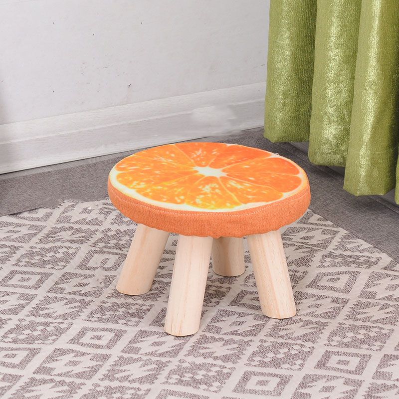 Modern Watermelon Standard Tear Resistant Round Standard for Living Room Clearhalo 'furn' 'furn_ottomans_poufs' 'Furniture' 'Living Room Furniture' 'Ottomans & Poufs' 'ottomans_poufs' 1200x1200_933ebfde-ece5-43e1-90b2-6965c084f2bf