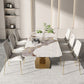 Designer Style 1/4/5/7/9 Pieces Rectangle Dining Set Sintered Stone Top Dinette Table Set Clearhalo 'Dining Room Sets' 'Dining Tables & Seating' 'dining_room_set' 'furn' 'furn_dining_room_set' 'Furniture' 'Kitchen & Dining Furniture' 1200x1200_934057ac-652c-476e-af1f-f1fce1652896