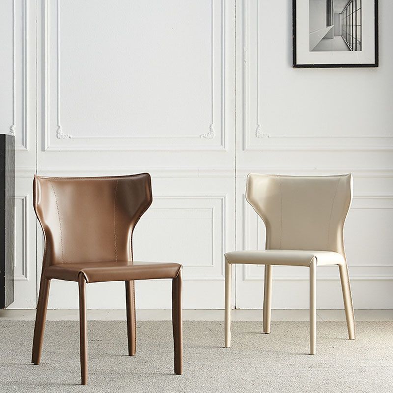Sedia laterale in pelle finta sedia da pranzo contemporanea cucina