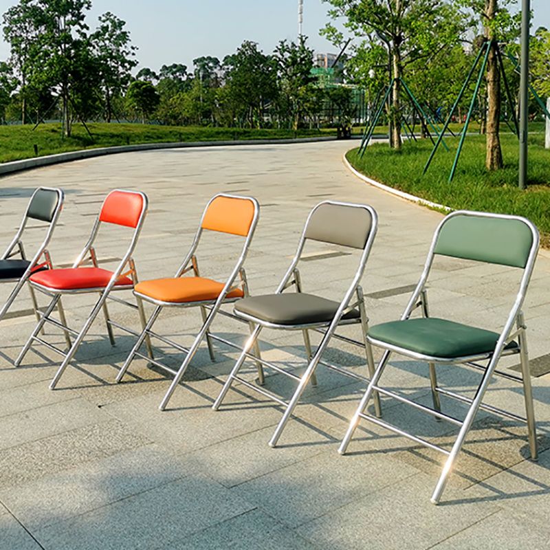 Eigentijdse armloze conferentiestoel roestvrijstalen frame stoel