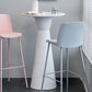 Contemporary Round Bar Height Table Metal Base Bar Table in Black and White Clearhalo 'Bar Furniture' 'Bar Tables' 'bar_tables' 'furn' 'furn_bar_tables' 'Furniture' 'Kitchen & Dining Furniture' 1200x1200_93423ee2-780b-4843-b78e-ba90e7cfb292