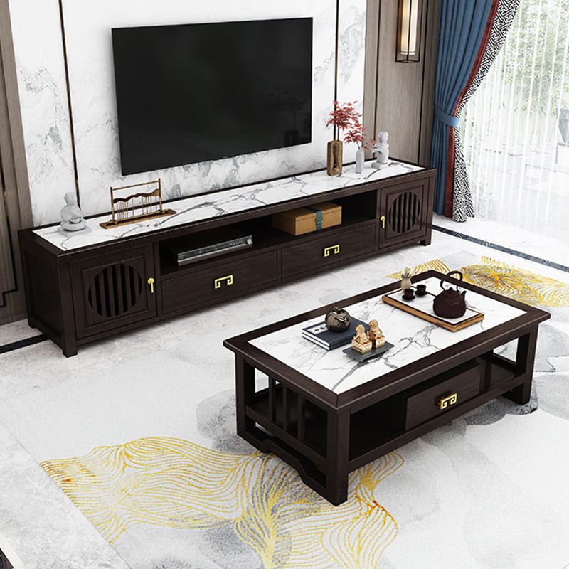 New Chinese Solid Wood TV Cabinet Modern and Simple Storage in Living Room TV Console Clearhalo 'furn' 'furn_tv_stands_entertainment_centers' 'Furniture' 'Living Room Furniture' 'TV Stands & Entertainment Centers' 'TV Stands & Media Storage Furniture' 'tv_stands_entertainment_centers' 1200x1200_93436d99-a3c6-4168-9736-b11f7db2e6ba