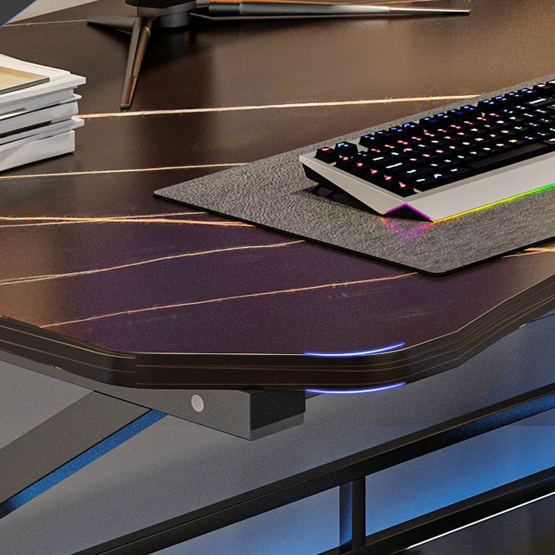 Modern Wooden Office Desk Antique Finish Computer Desk with Metal Legs Clearhalo 'furn' 'furn_office_desk' 'Furniture' 'Office Desks' 'Office Furniture' 'office_desk' 1200x1200_93484f7d-cd04-4528-97c2-e899f4d90bf0