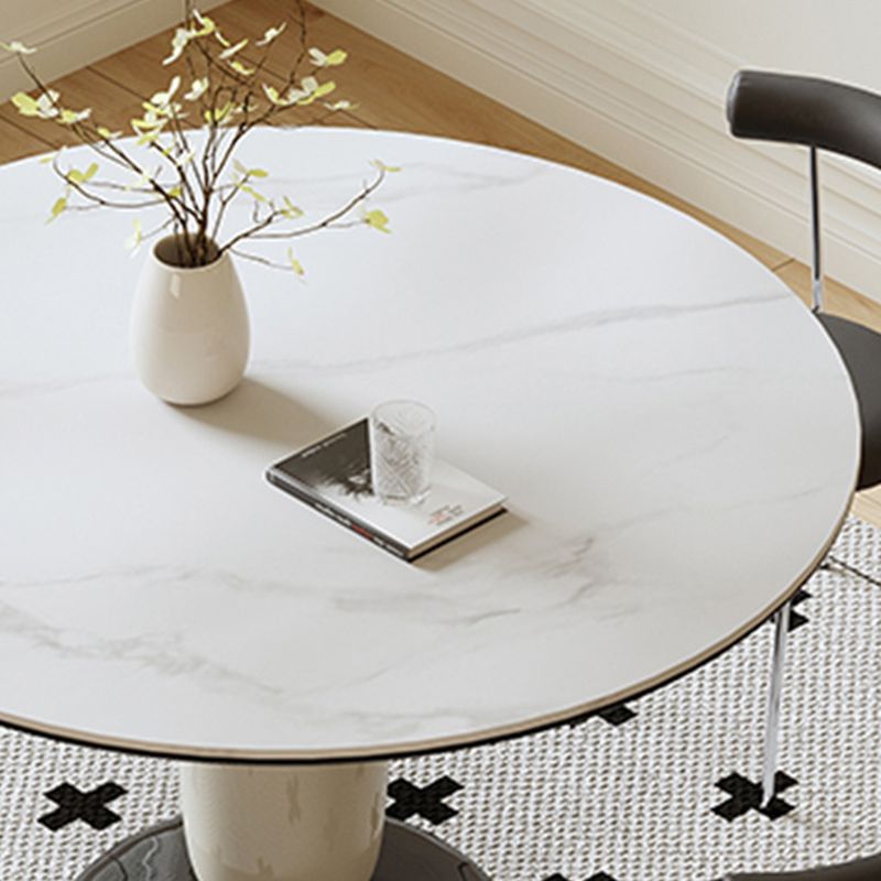Contemporary Kitchen Dinner Table Round Pedestal Dining Table Clearhalo 'Dining Tables & Seating' 'Dining Tables' 'dining_table' 'furn' 'furn_dining_table' 'Furniture' 'Kitchen & Dining Furniture' 1200x1200_9348f283-a544-4465-a5ec-4b1b8fbdf232