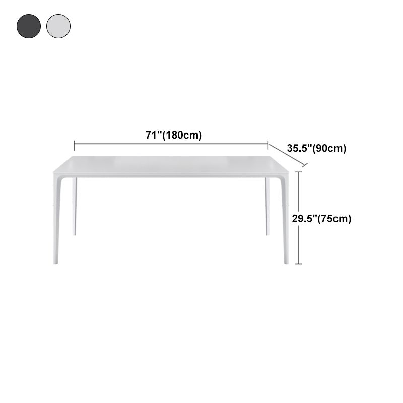 Modern Rectangle Dining Table Stone Top Metal Tripod Base Dining Table Clearhalo 'Dining Tables & Seating' 'Dining Tables' 'dining_table' 'Furniture' 'furniture_dining_table' 'Kitchen & Dining Furniture' 1200x1200_934ac223-d213-4666-b404-3b7671d335d5