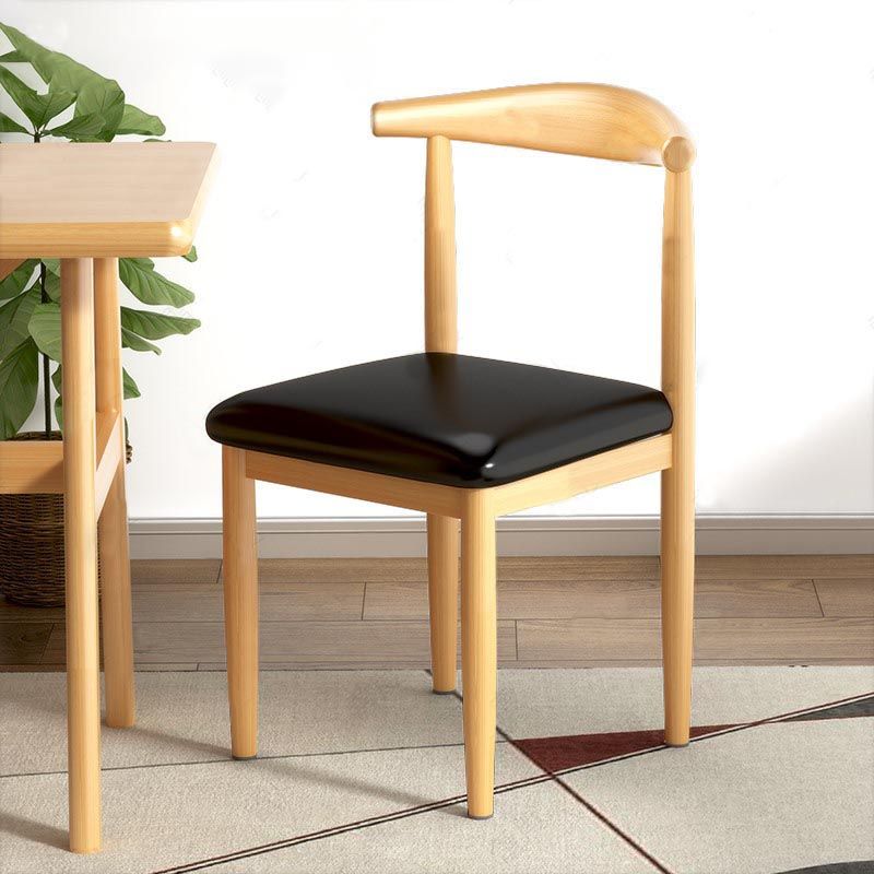 Silla de comedor de lino contemporánea muebles laterales de comedor abiertos en acabado mate para interiores