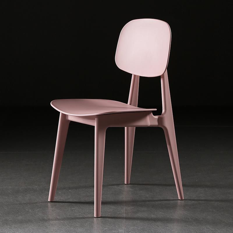 Silla lateral de plástico silla lateral de comedor contemporáneo de espalda para el hogar