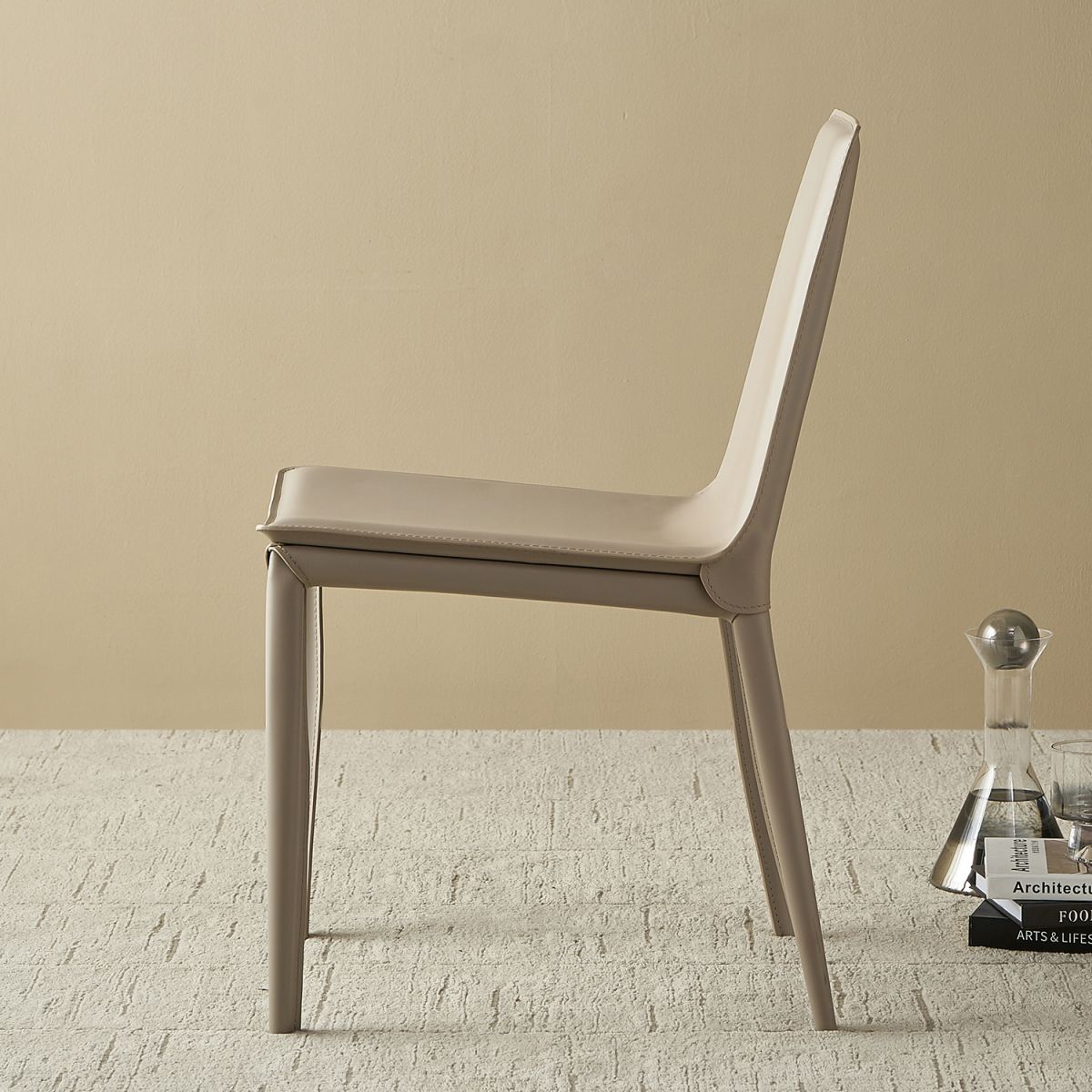 Silla de comedor tapizada silla de acento de comedor contemporáneo