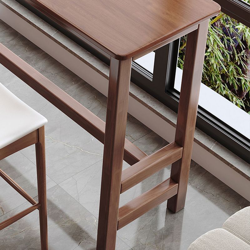 Contemporary Indoor Bar Dining Table Rectangle Wood Bar Stool Table Clearhalo 'Bar Furniture' 'Bar Tables' 'bar_tables' 'furn' 'furn_bar_tables' 'Furniture' 'Kitchen & Dining Furniture' 1200x1200_934cb36a-5767-4574-a63f-cd8a3d3c1058