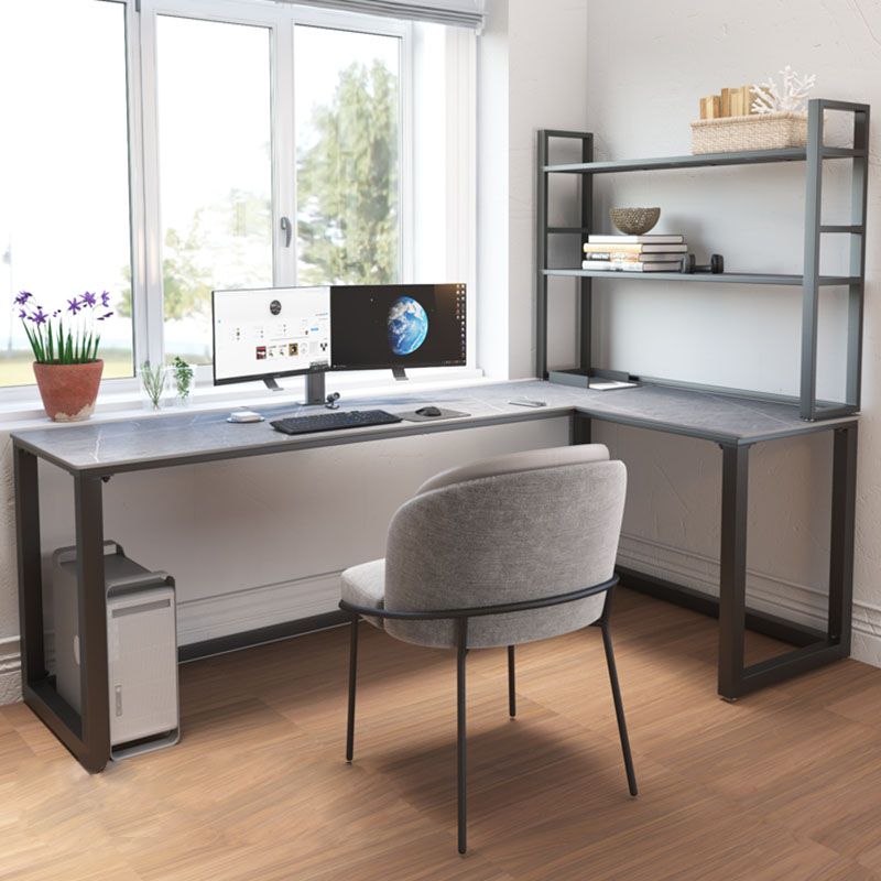 MODERNA DESCIO DI SCRITTURA LASTANTE L Home Office con gambe metalliche