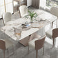 Nordic Sintered Stone Top Dining Set Rectangle 1/4/5/7 Pieces Dining Room Table Set