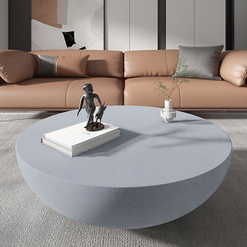 Modern Concrete Black Cocktail Table Round Coffee Table - White Clearhalo 'Coffee & Accent Tables' 'Coffee Tables' 'coffee_tables' 'furn' 'furn_coffee_tables' 'Furniture' 'Living Room Furniture' 1200x1200_934d167a-4221-45f3-a577-c7293ade7024