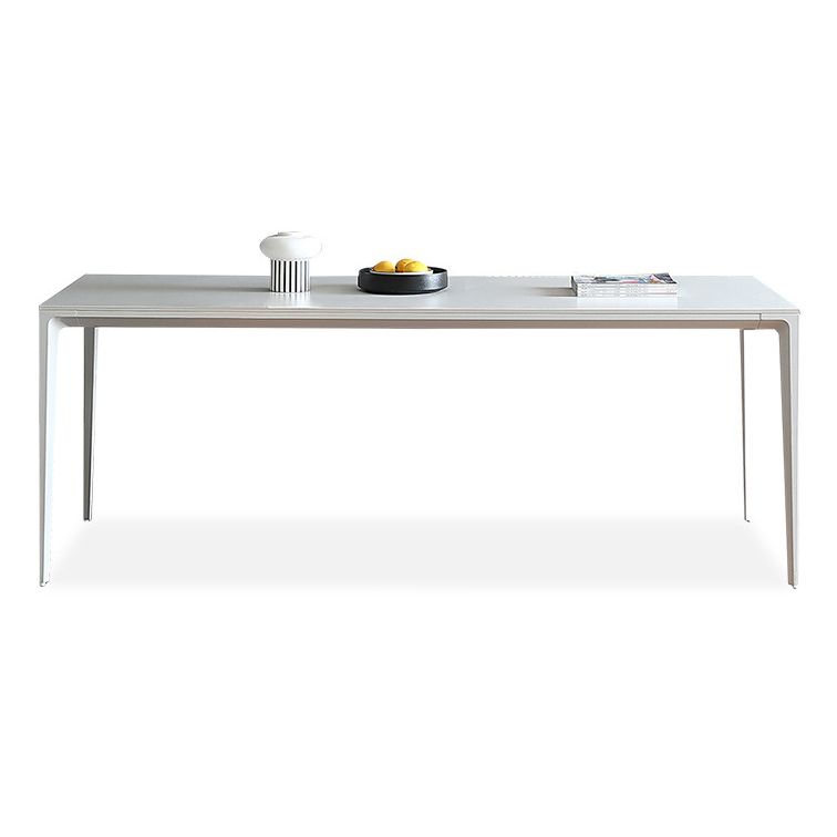 Metal Contemporary Rectangular Dining Table White Sintered Stone Table with Metal Legs Clearhalo ' dining_table' 'Dining Tables & Seating' 'Dining Tables' 'Furniture' 'furniture_dining_table' 'Kitchen & Dining Furniture' 'kitchen&dining_furn' 'kitchen' 'kitchen_dining_table' 1200x1200_934d8d22-dd8d-42d4-8256-4dda9f51113b