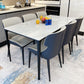 Table à manger rectangle Table à manger moderne en pierre blanche pour la maison