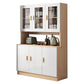 Glass Door Artificial Wood Sideboard Modern Server Cabinet with Storage for Dining Room Clearhalo 'buffet_sideboard' 'Buffets & Sideboards' 'furn' 'furn_buffet_sideboard' 'Furniture' 'Kitchen & Dining Furniture' 1200x1200_93517bd3-d8f4-4602-8932-e58167b4d6c9