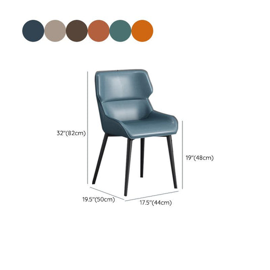 Silla de ala de metal de estilo nórdico silla lateral de cocina para comedor