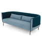 Stoff moderne Smoking -Armsofa mit Bolsterkissen in Blau/Grau
