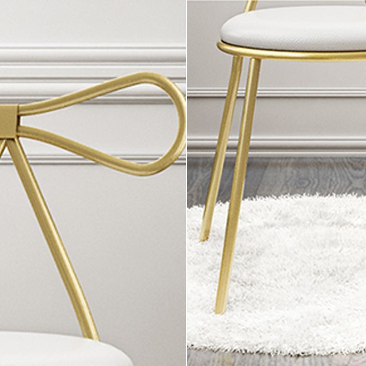 Faux lederen zijstoel Noordse ontwerp Open rug Dining zijstoel