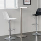 Modern Backrest Armless Counter Stool Iron Cafe Bar Stool with Plastic Cushion