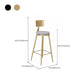 Low Back Dining Stools Round Armless Bar Stools with Footrest