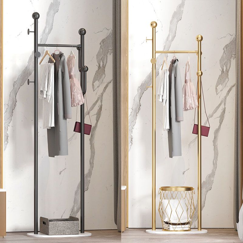Luxurious Metal Hall Hall Tree Caseta de almacenamiento de almacenamiento de pie con ganchos de pelaje