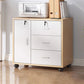 Traditional Cabinet Wood Drawers Storage Shelves Filing Cabinet with Wheels Clearhalo 'Filing Cabinets' 'filling_cabinets' 'furn' 'furn_filling_cabinets' 'Furniture' 'Office Furniture' 1200x1200_9356084b-875e-49bb-a2f8-578e9c0c229a