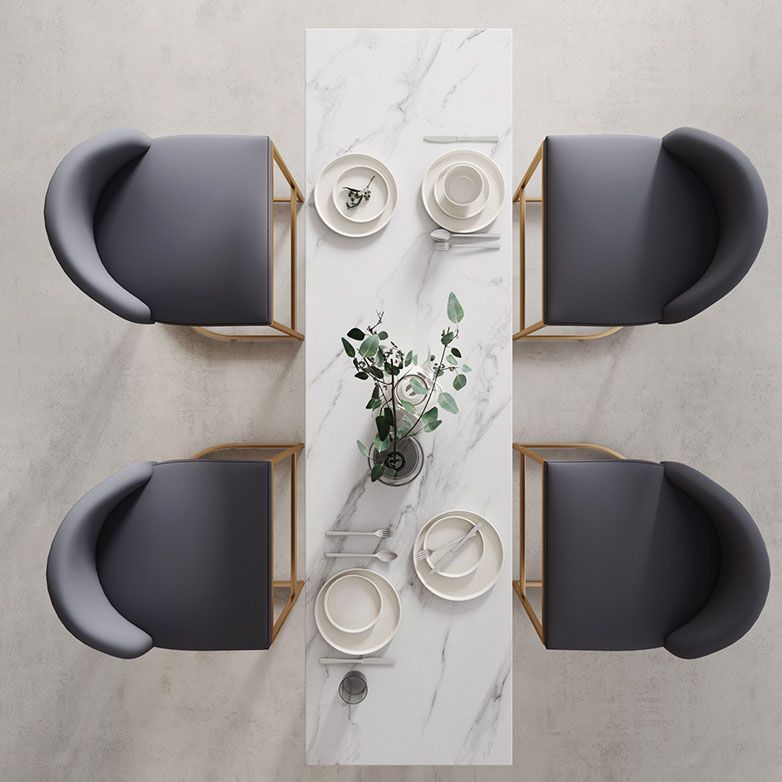 Luxurious Rectangular Pub Table Set 1/2/5 Pieces Artificial Marble Counter Table Set Clearhalo 'Bar Furniture' 'furn' 'furn_home_bar_bar_sets' 'Furniture' 'Home Bars & Bar Sets' 'home_bar_bar_sets' 'Kitchen & Dining Furniture' 1200x1200_93571d3a-b9a9-45d1-b368-99848659d4fb