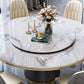 Marble Dining Table Luxury Style Single Pedestal Base Round Scratch Resistant Table for Home Clearhalo ' dining_table' 'Dining Tables & Seating' 'Dining Tables' 'furn' 'furn_dining_table' 'Furniture' 'furniture_dining_table' 'Kitchen & Dining Furniture' 'kitchen&dining_furn' 'kitchen' 'kitchen_dining_table' 1200x1200_93584974-d0f9-4e2b-ba51-bc0475c957d1