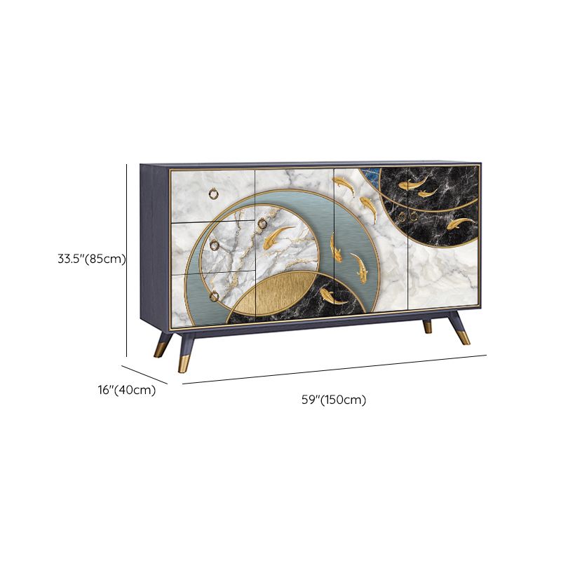 Contemporary Buffet Sideboard Solid Wood Buffet Server for Kitchen Clearhalo 'buffet_sideboard' 'Buffets & Sideboards' 'furn' 'furn_buffet_sideboard' 'Furniture' 'Kitchen & Dining Furniture' 1200x1200_935885c9-e665-46f0-b0f4-18c6a48ce17c