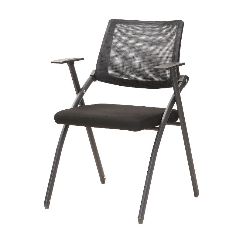 Contemporary Desk Chair Black Fixed Arms Low Back Office Chair Clearhalo 'furn' 'furn_office_chair' 'Furniture' 'Office Chairs' 'Office Furniture' 'office_chair' 1200x1200_935a88a8-9eb3-44e0-ab5b-351ffe198844