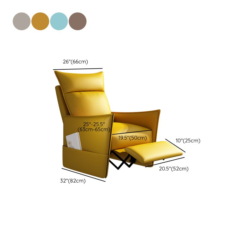 Manual-Push Standard Recliner with Storage Solid Color Recliner Chair with Footrest Clearhalo 'Chairs & Seating' 'furn' 'furn_recliners' 'Furniture' 'Living Room Furniture' 'Recliners' 1200x1200_935aa3bb-69f6-4973-bc04-34fb8ab18d28