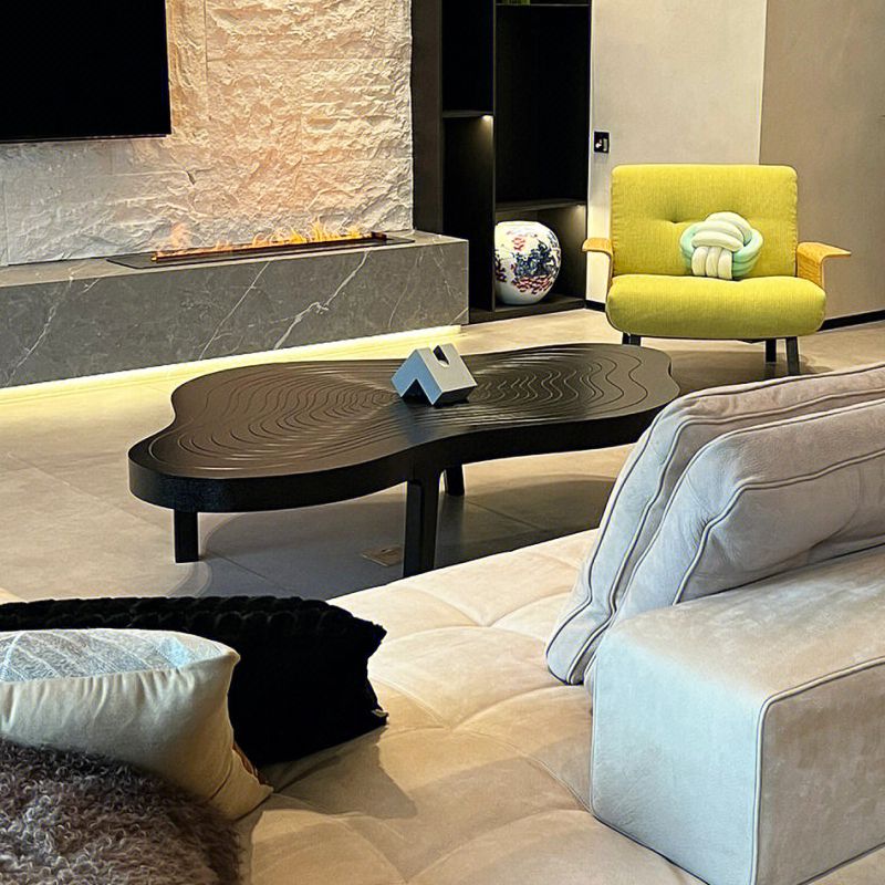 Black Coffee or End Table Contemporary Slate Coffee Cocktail Table with 4 Legs Clearhalo 'Coffee & Accent Tables' 'Coffee Tables' 'coffee_tables' 'furn' 'furn_coffee_tables' 'Furniture' 'Living Room Furniture' 1200x1200_935ab9ed-987c-4d9d-aefa-b14a60165ec1