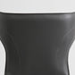 Silla de comedor de cuero y metal sin brazo de forma sintética contemporánea