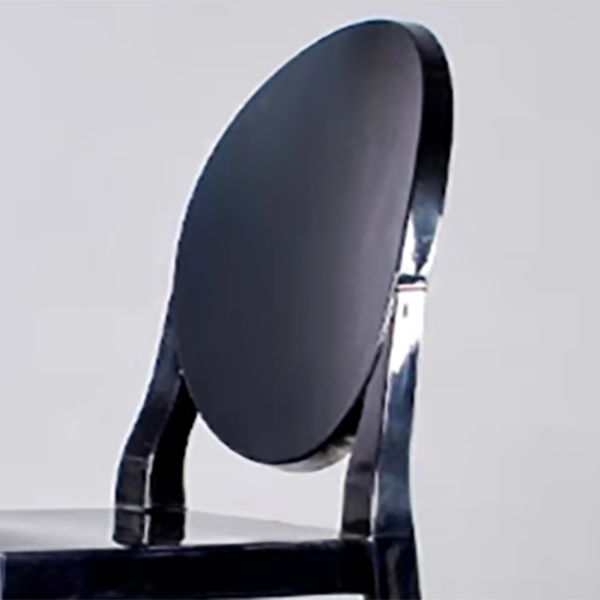 Industrial Backrest Armless Counter Chair Plastic Bar Stool with 4 Legs