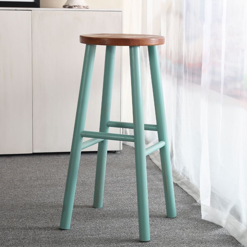 Moderno tavolo da bar in legno di pino rettangolo set 1/5/6 pezzi Tavolino con sgabelli alti