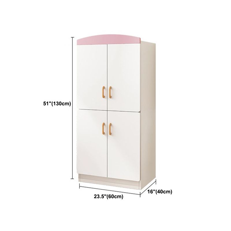 Contemporary Style Wooden Wardrobe White Colour Wardrobe Closet for Home Clearhalo 'Armoires & Wardrobes' 'armoires_wardrobes' 'Bedroom Furniture' 'furn' 'furn_armoires_wardrobes' 'Furniture' 1200x1200_935cc077-9032-4e9e-b451-8cf4b57a6f10