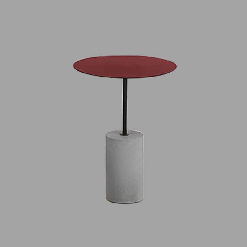 Modern Round Table Top Side End Table with Cement Pedestal Leg Clearhalo 'Coffee & Accent Tables' 'End & Side Tables' 'end_side_table' 'end_side_tables' 'furn' 'furn_end_side_tables' 'Furniture' 'furniture_end_side_table' 'Living Room Furniture' 1200x1200_935daf22-bb83-4e77-8c2c-67a945e9544e
