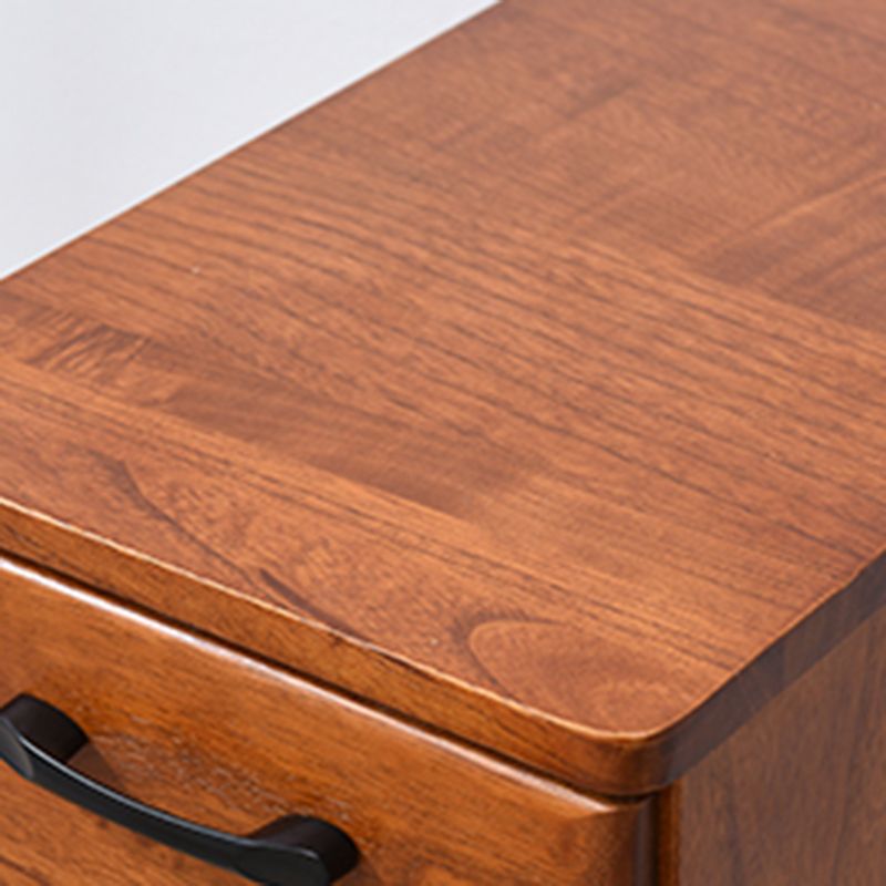 Coffre d'accent en bois massif avec tiroirs 23,62 "coffre de large sur roues