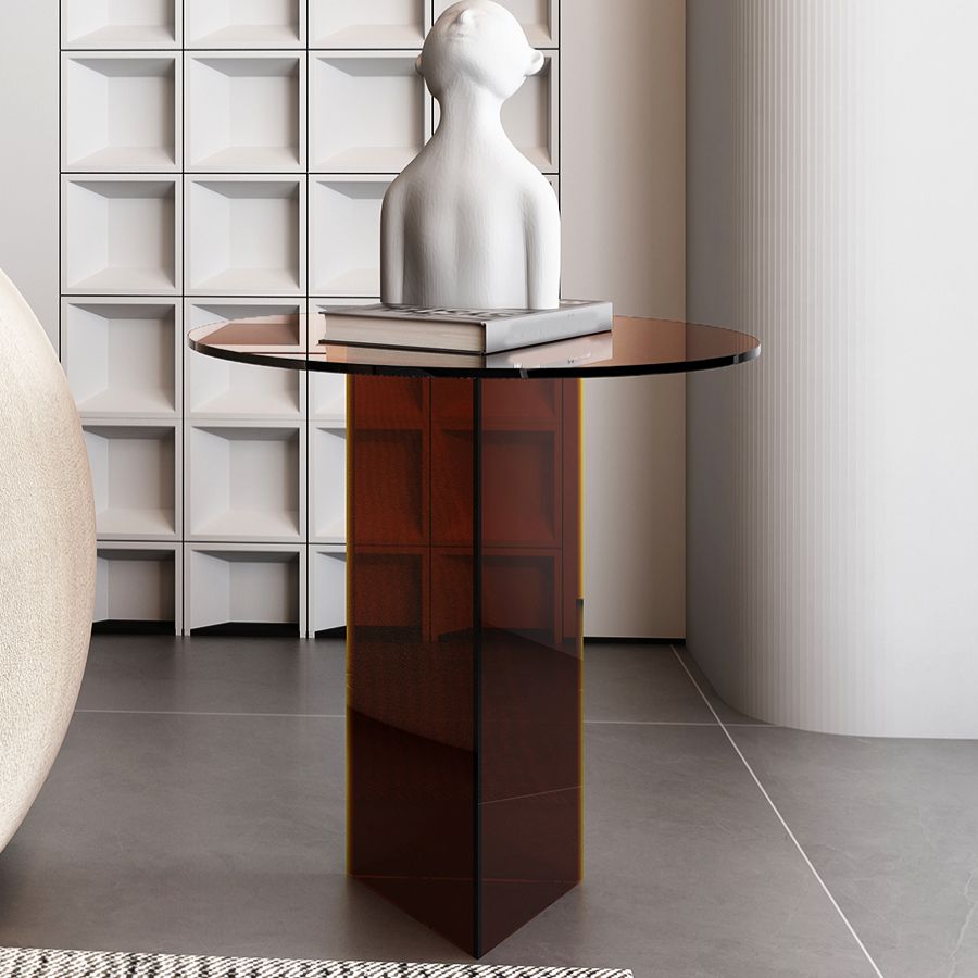 Tavolo laterale Glam largo da 19 "Cleat Acrilico Accento laterale Accento