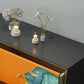 6-schädiger Holz Sideboard 47,5 "l modernes Orangenbuffet für Esszimmer