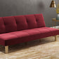 Modern Biscuit Back Standard Sofa 2/3-Seater Velvet Armless Convertible Sofa Clearhalo 'furn' 'furn_sofas' 'Furniture' 'furniture_sofas' 'kitchen' 'kitchen_sofas' 'Living Room Furniture' 'Sofa' 'sofas' 1200x1200_9361e4c6-e27d-4407-80f8-f22b91ecc803