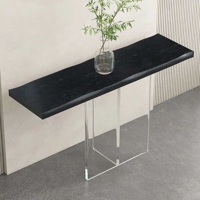 Table de la consola contemporánea de forma rectángulo Sofá de la consola de pino en natural/negro