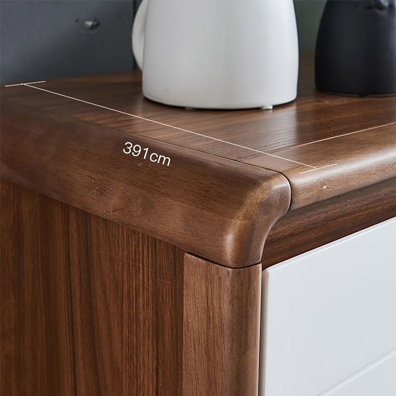 Rectangular Modern Cabinet Wood Minimalist Side Cabinet with Drawer