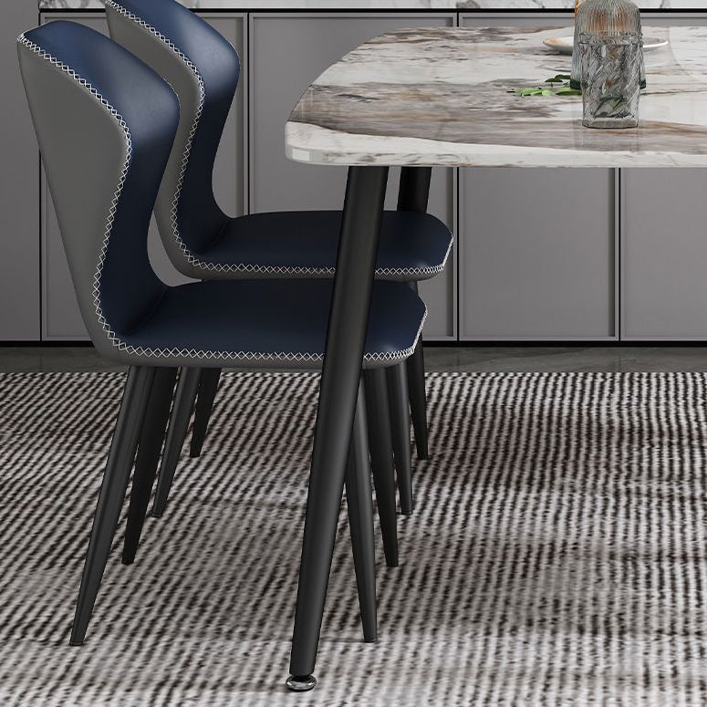 Tavolo da pranzo in pietra sinterizzato rettangolare moderni mobili verdi grigio bianco con 4 gambe