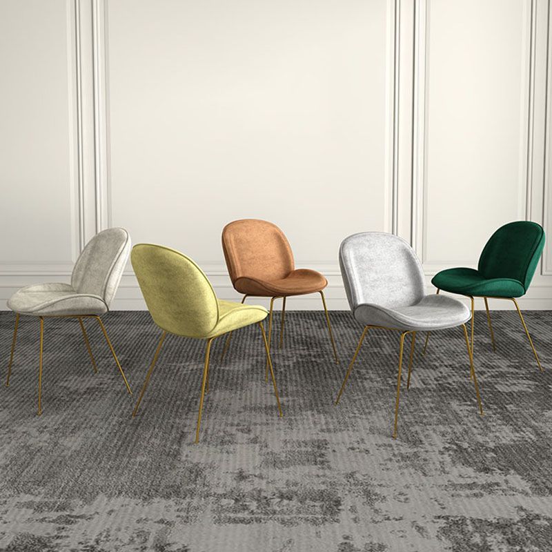 Nordic Style Fabric Dining Side Chair Armless Solid Back Chair for Home Use Clearhalo ' kitchen&dining_furn' 'Dining Chairs' 'Dining Tables & Seating' 'dining_chair' 'furn' 'furn_dining_chair' 'Furniture' 'furniture_dining_chair' 'Kitchen & Dining Furniture' 'kitchen' 1200x1200_9363a5f7-192b-4a46-94eb-9999abed5598