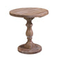 Brown Round Dining Table Modern Pine Solid Wood Pedestal Table